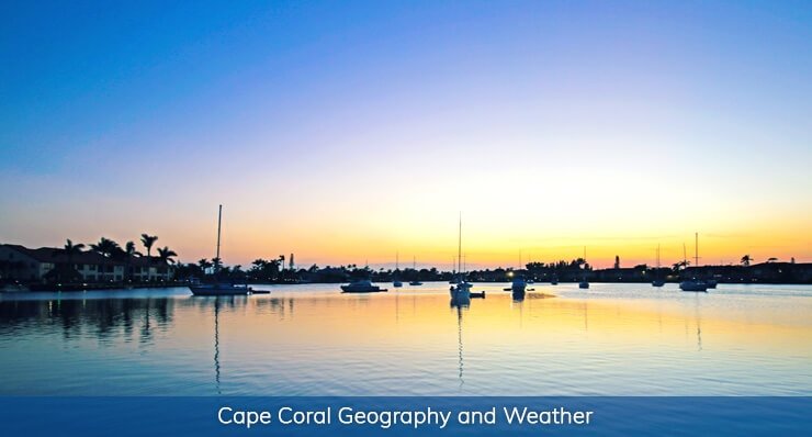 cape coral geography and weather sunset sky water royal shell real estate why cape coral best place to retire